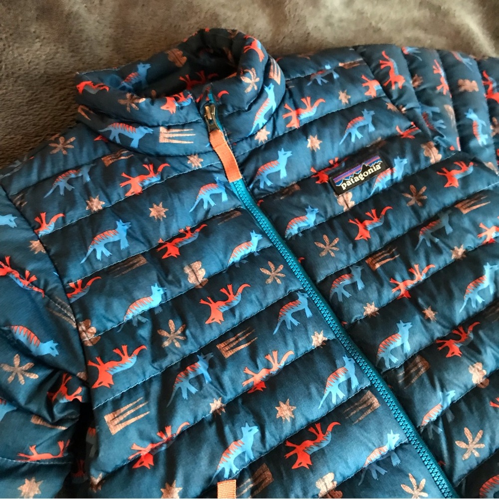 Patagonia down coyote jacket, VGUC!